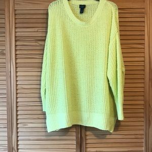 Neon Shaker Sweater - 2X